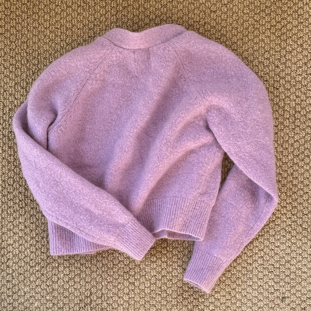 H&M Lavender Purple Button-Up Cardigan - Picture 7 of 7